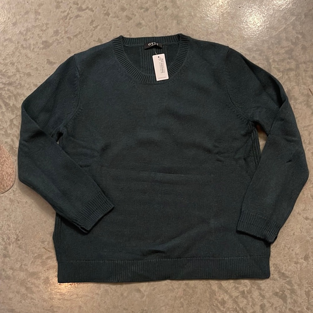 OTTE Cindy Green/Teal Pullover Sweater sz L
